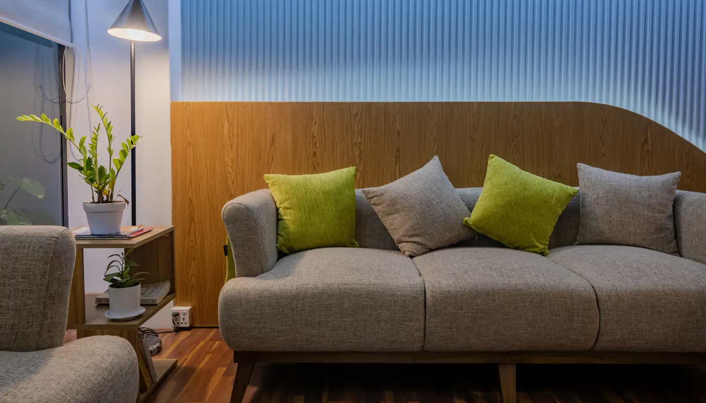 The lounge at Avon Chambers